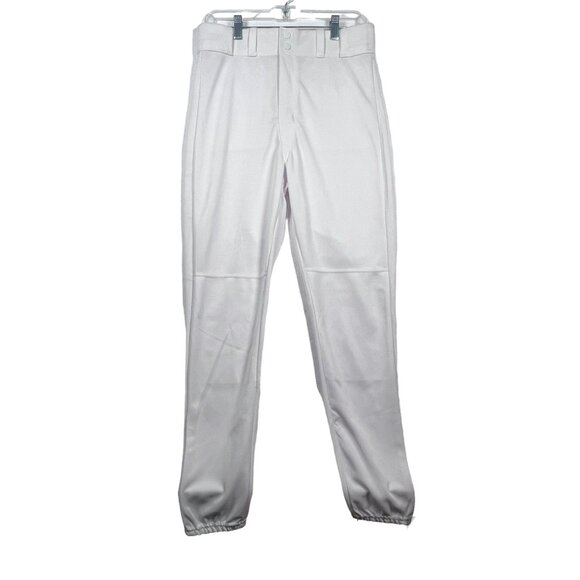All Star Baseball Pants White BSP2A Size Large Ankle Length Elastic Cuff 30 x 27 - Picture 1 of 11